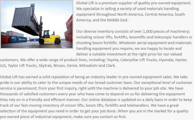 Global Lift Equipment Oceanside